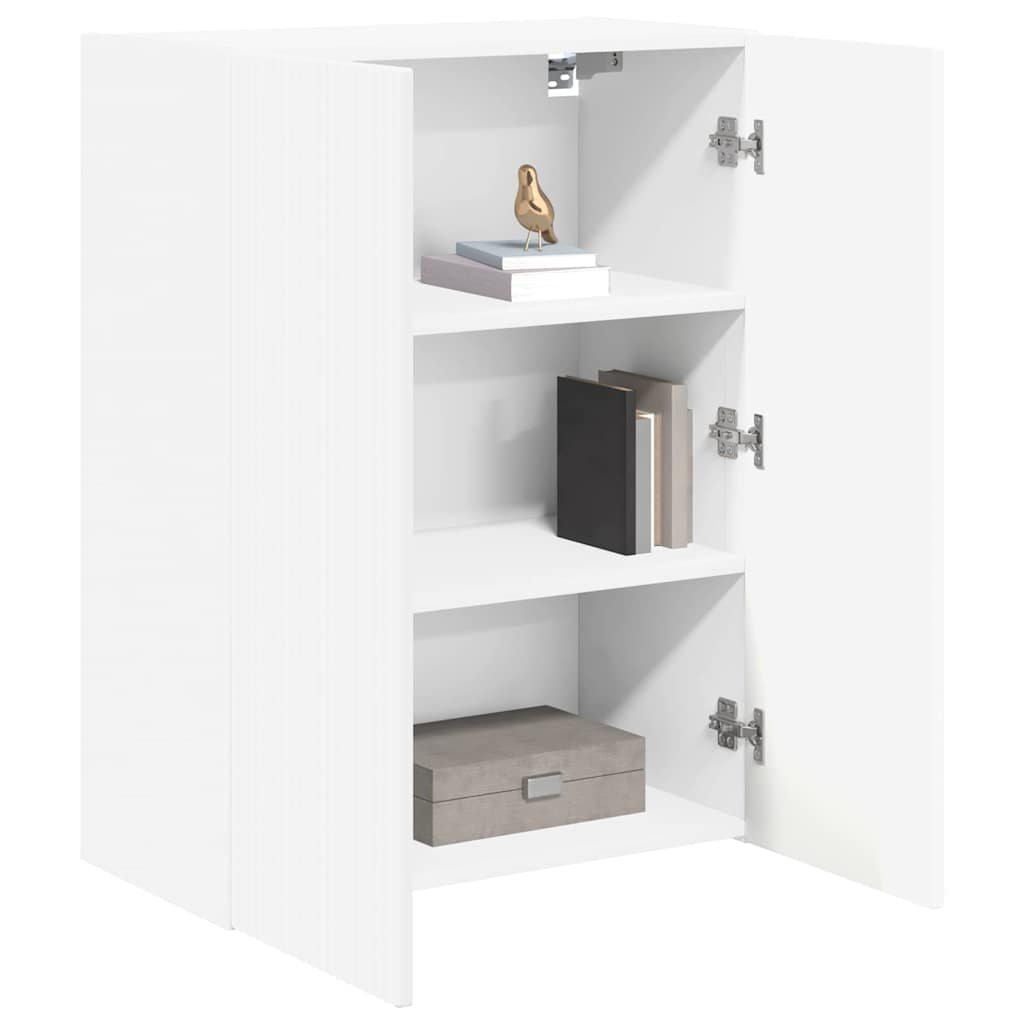 TV vægskab 59,5 x 31 x 80 cm Hvid Konstrueret træ