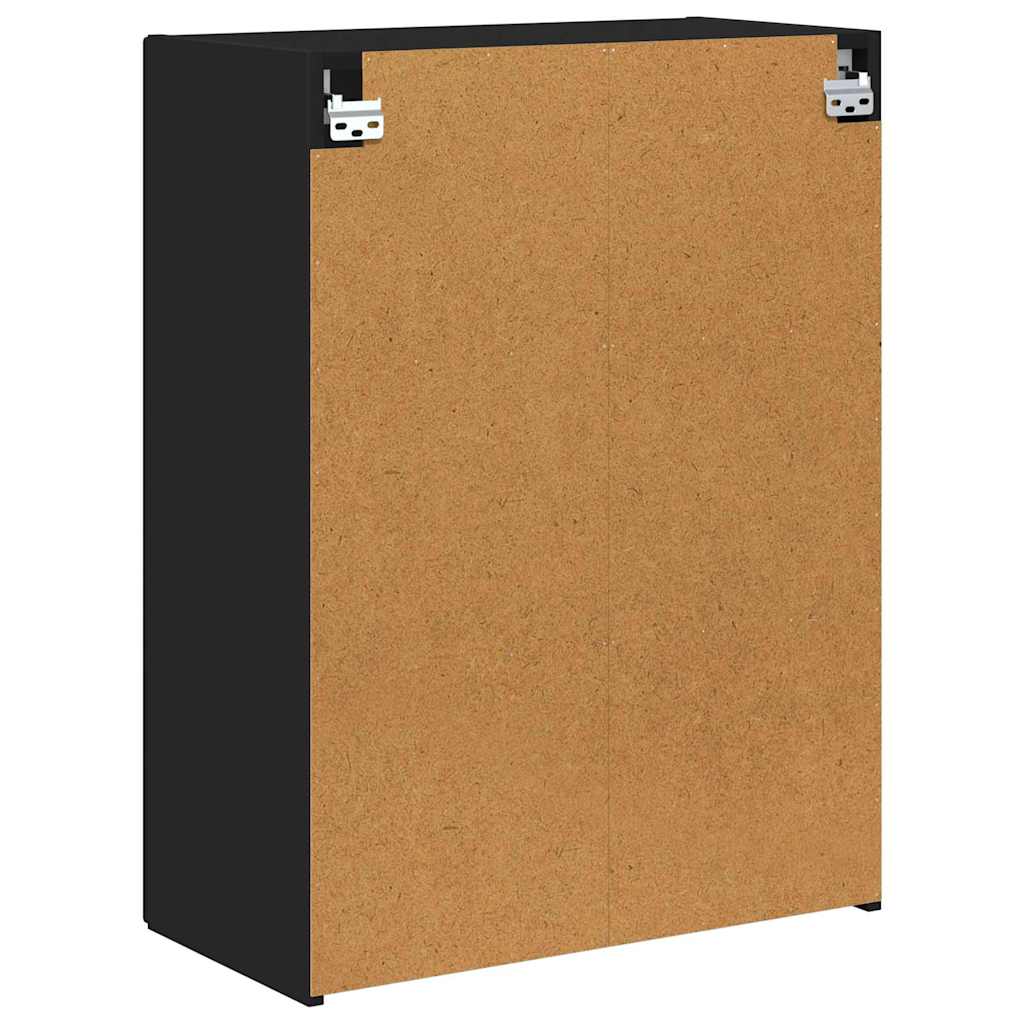 TV vægskab 59,5 x 31 x 80 cm Sort Konstrueret træ