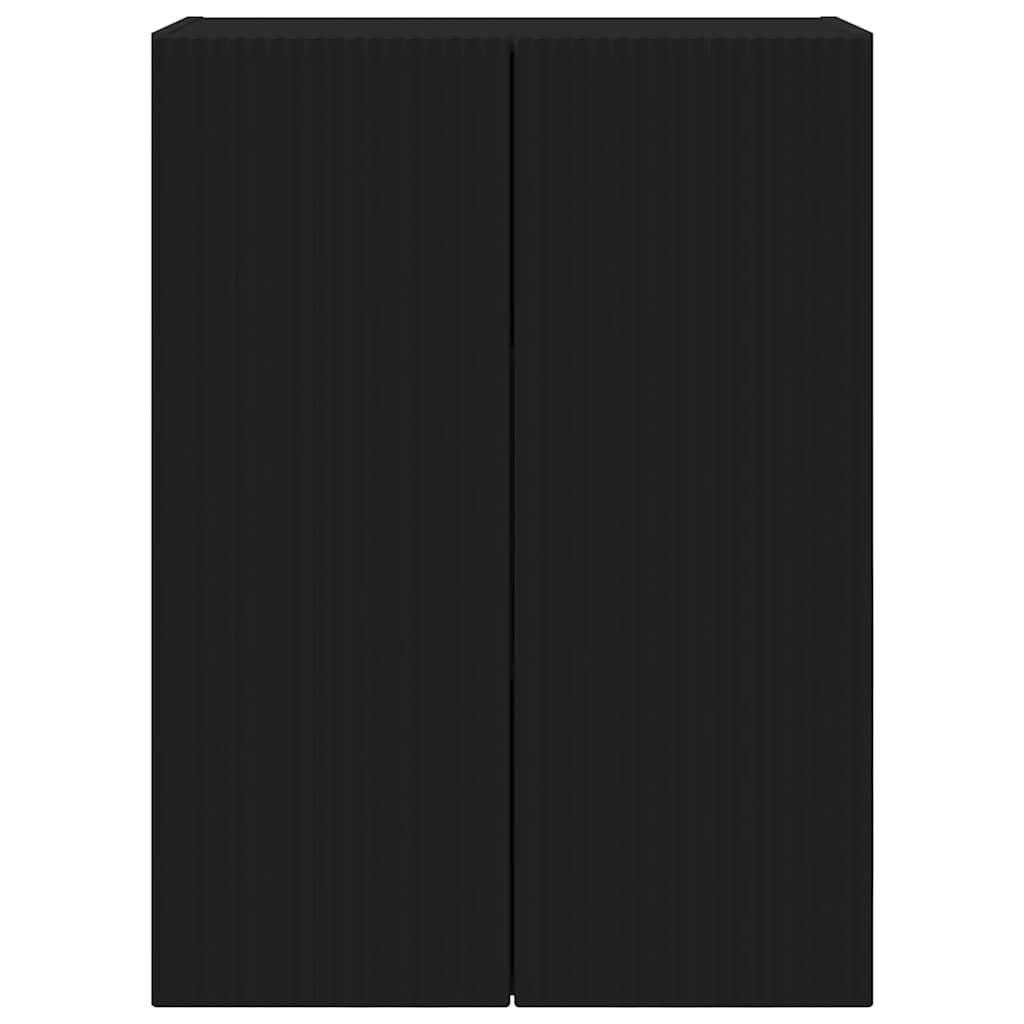 TV vægskab 59,5 x 31 x 80 cm Sort Konstrueret træ