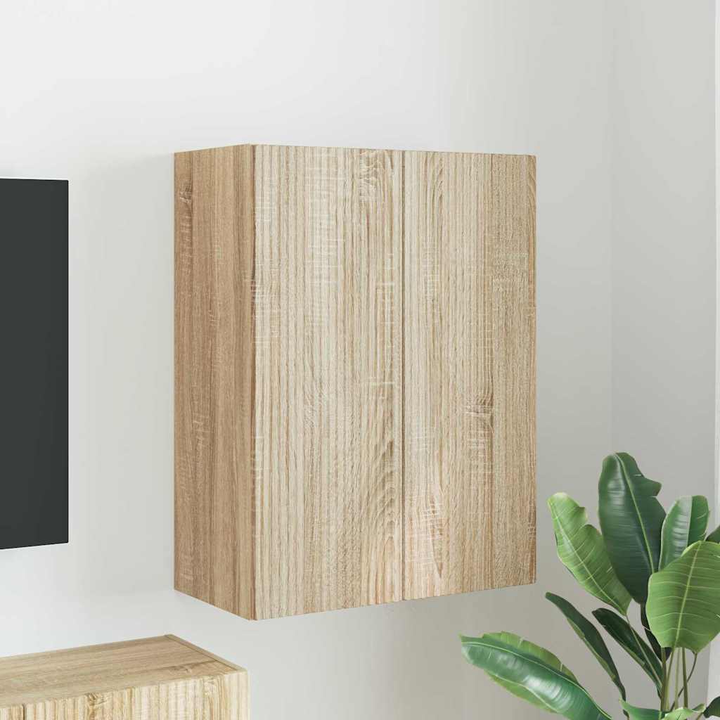 TV vægskab 59,5 x 31 x 80 cm Sonoma eg Konstrueret træ