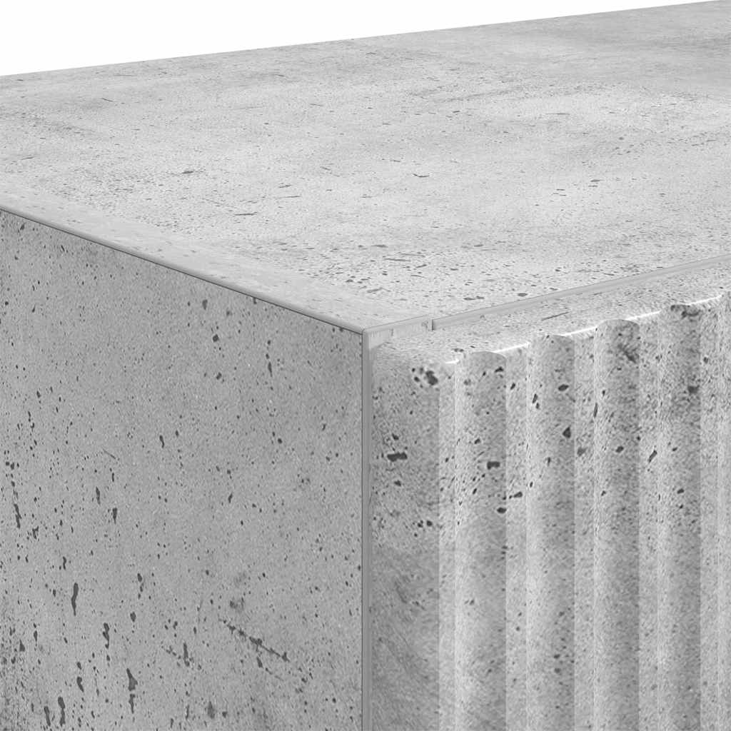 TV vægskab 59,5 x 31 x 80 cm Beton Grå Konstrueret træ