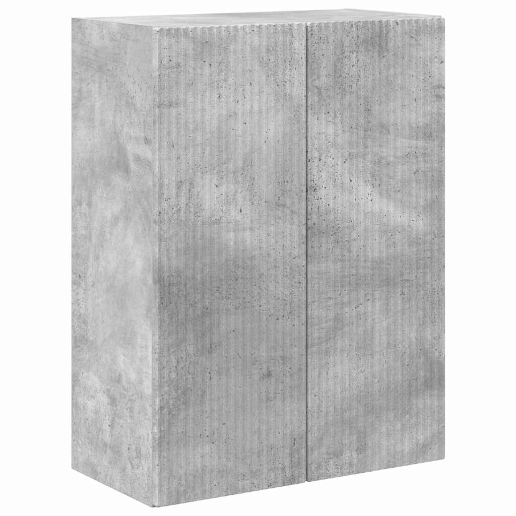 TV vægskab 59,5 x 31 x 80 cm Beton Grå Konstrueret træ