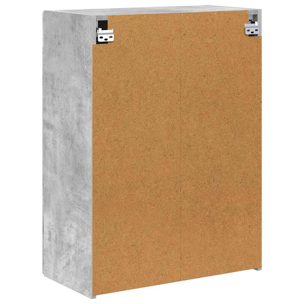 TV vægskab 59,5 x 31 x 80 cm Beton Grå Konstrueret træ