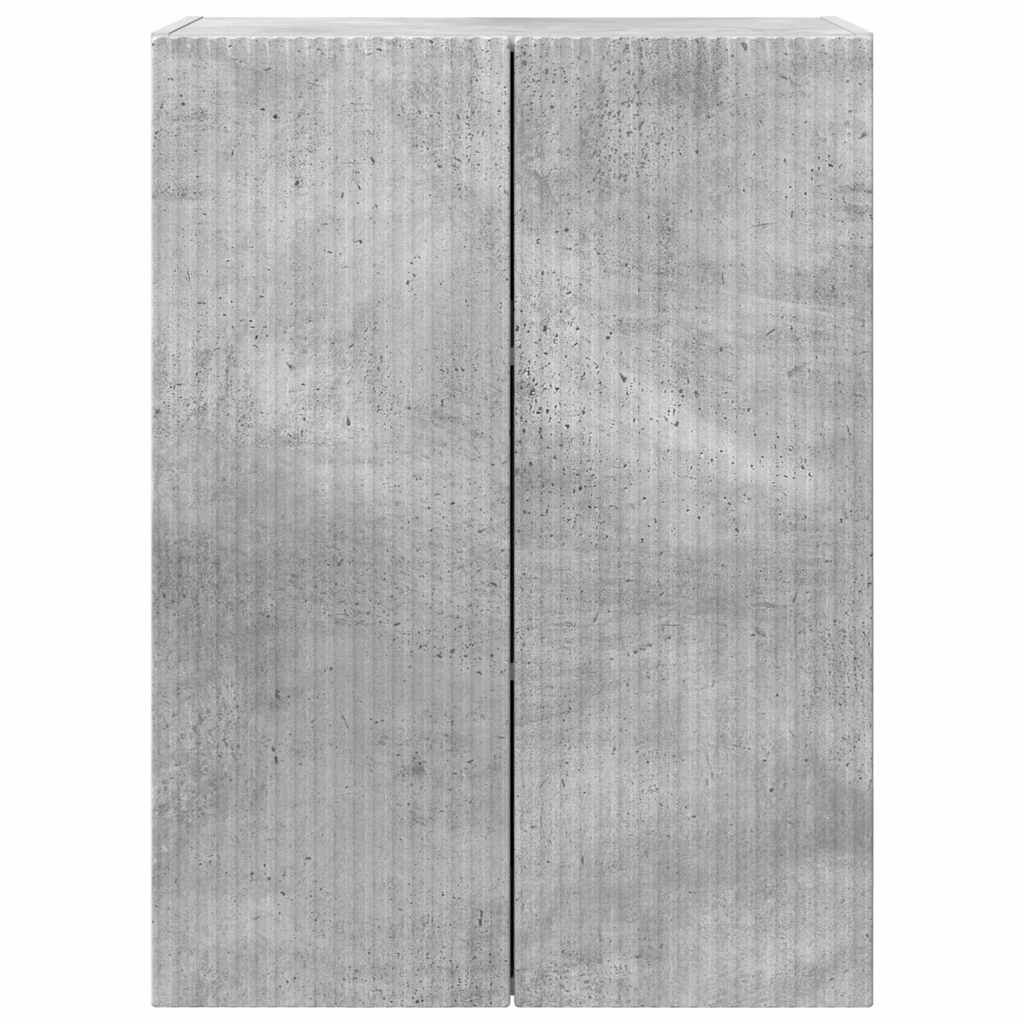 TV vægskab 59,5 x 31 x 80 cm Beton Grå Konstrueret træ