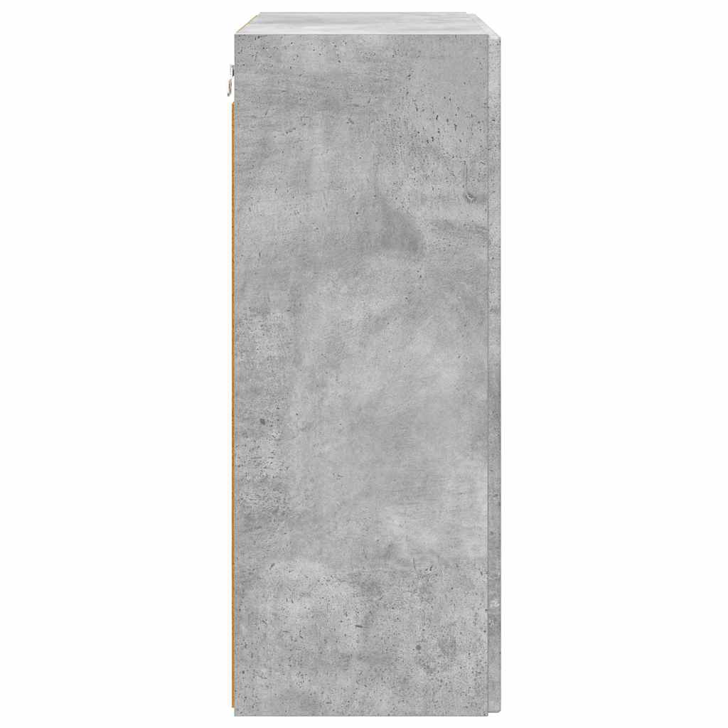 TV vægskab 59,5 x 31 x 80 cm Beton Grå Konstrueret træ