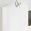TV vægskab 59,5 x 31 x 80 cm Høj gloss hvid Konstrueret træ