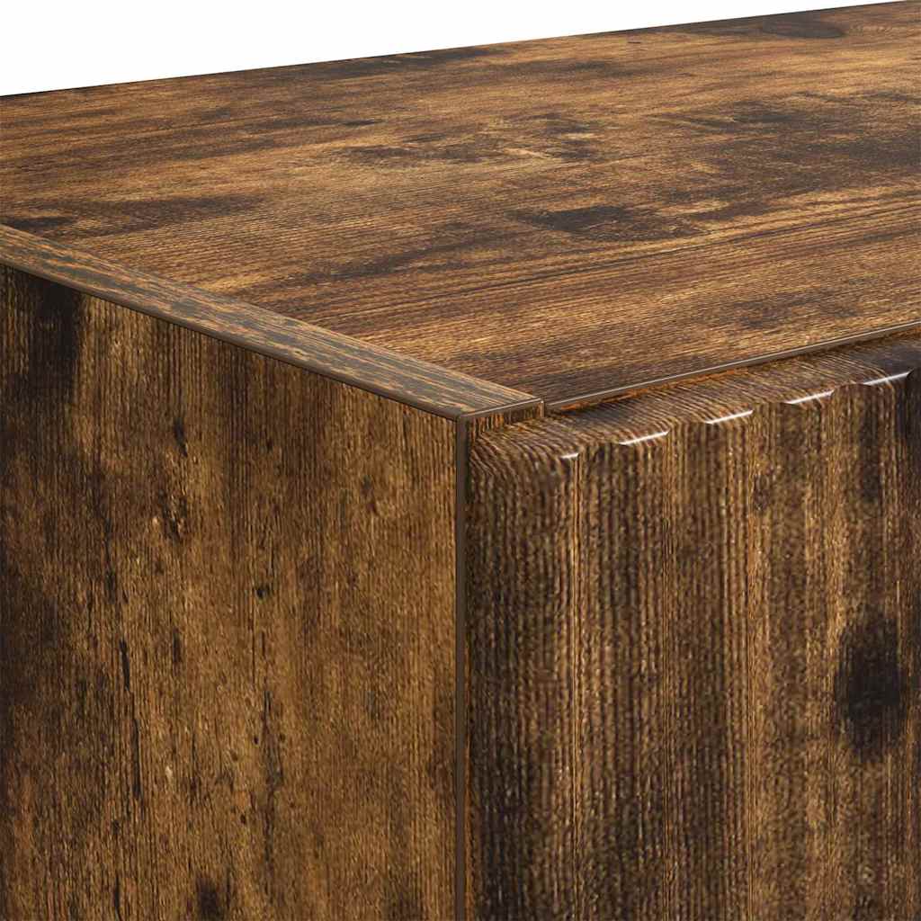 TV vægskab 59,5 x 31 x 80 cm Røget eg Konstrueret træ