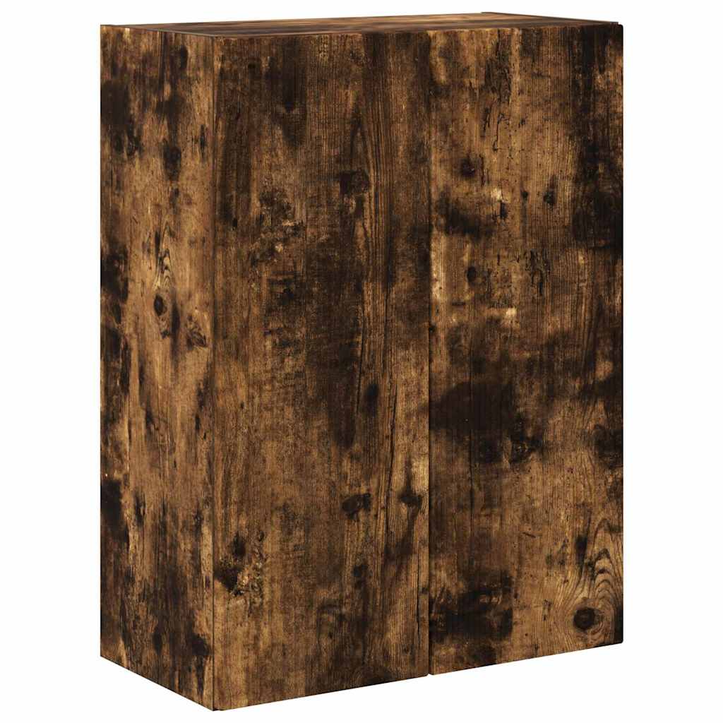 TV vægskab 59,5 x 31 x 80 cm Røget eg Konstrueret træ