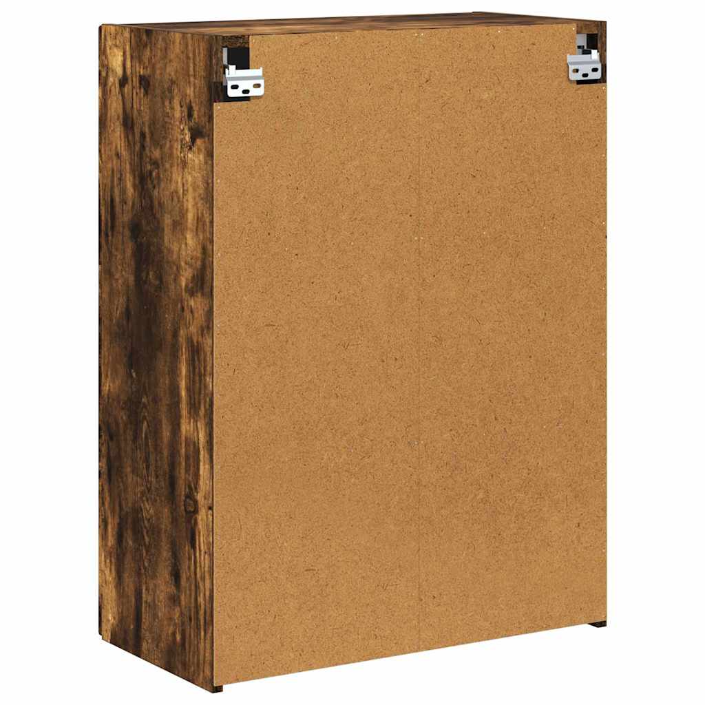 TV vægskab 59,5 x 31 x 80 cm Røget eg Konstrueret træ