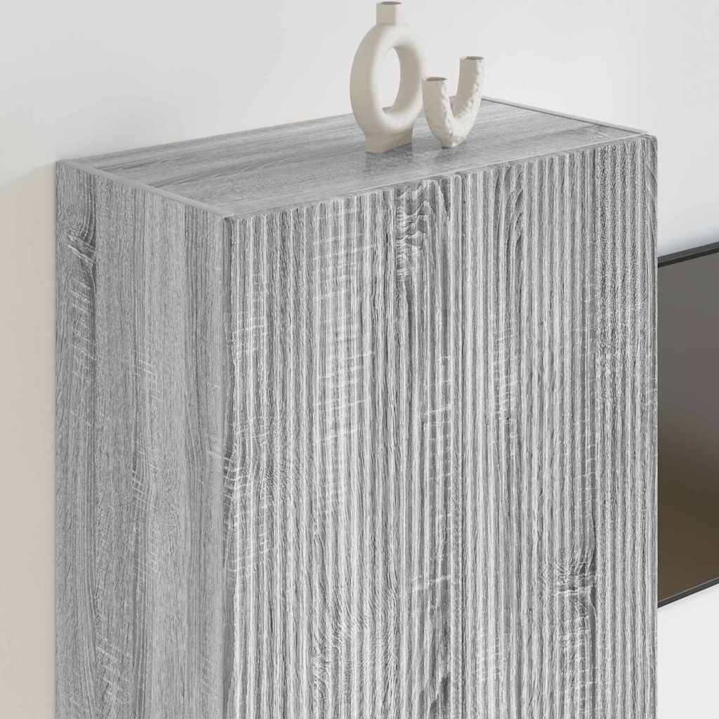 TV vægskab 59,5 x 31 x 80 cm Grå Sonoma Konstrueret træ