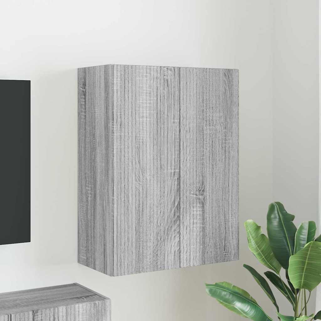 TV vægskab 59,5 x 31 x 80 cm Grå Sonoma Konstrueret træ