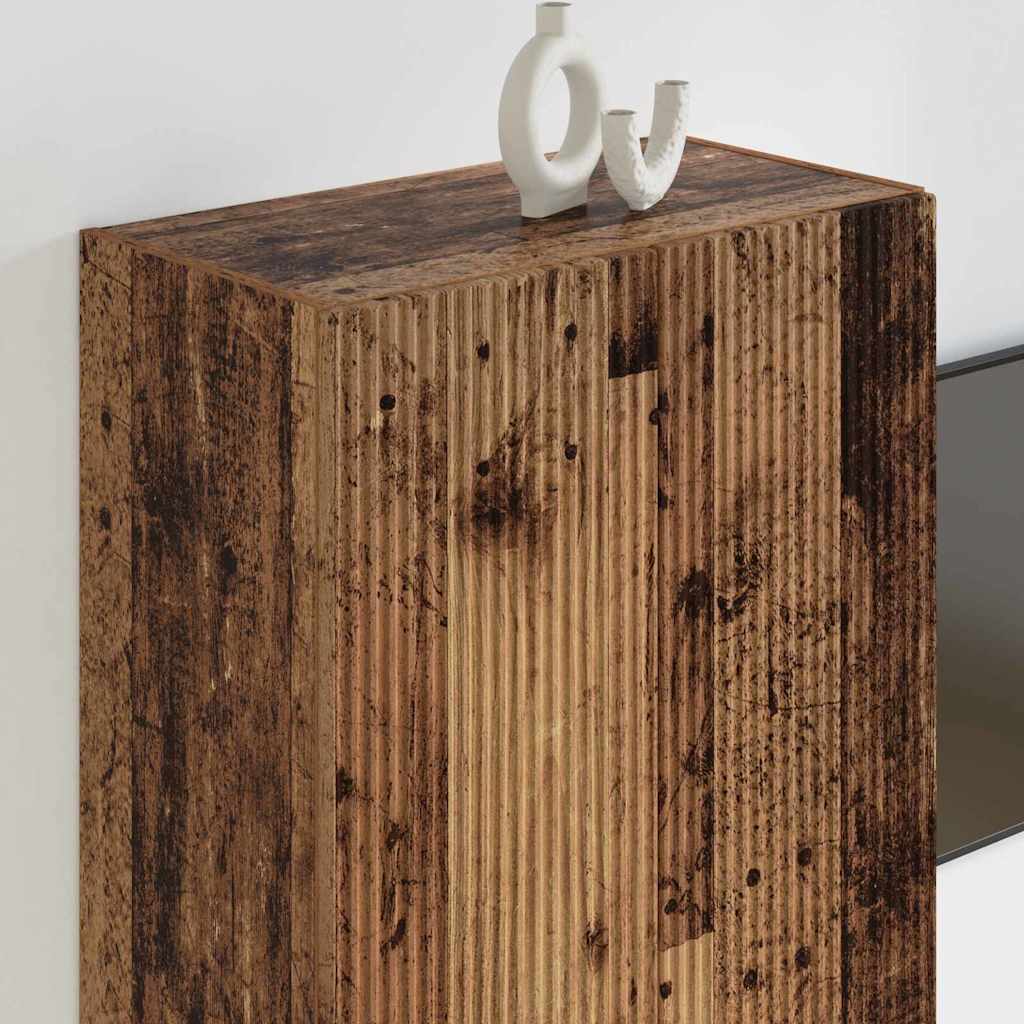 TV vægskab 59,5 x 31 x 80 cm Gammelt træ Konstrueret træ