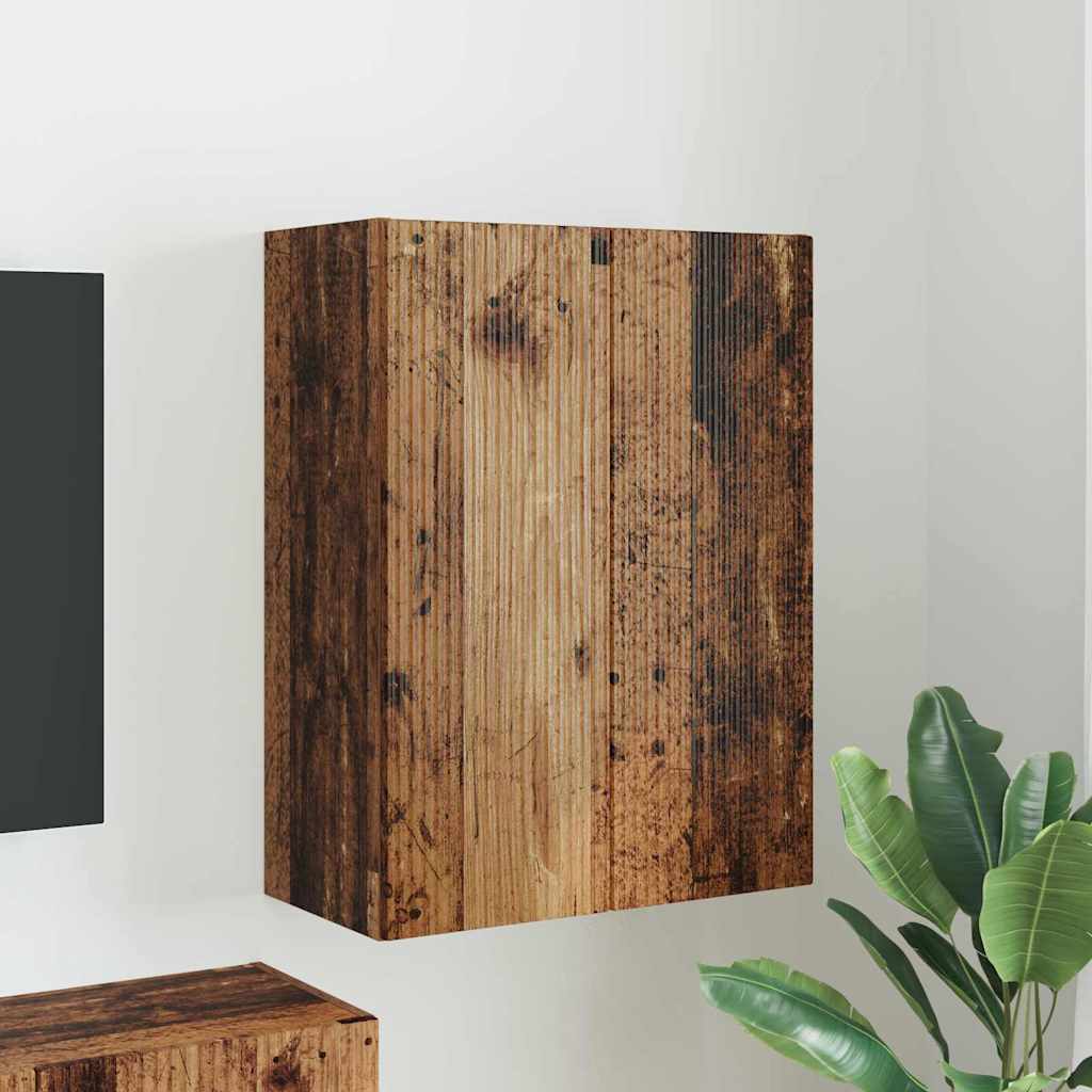 TV vægskab 59,5 x 31 x 80 cm Gammelt træ Konstrueret træ