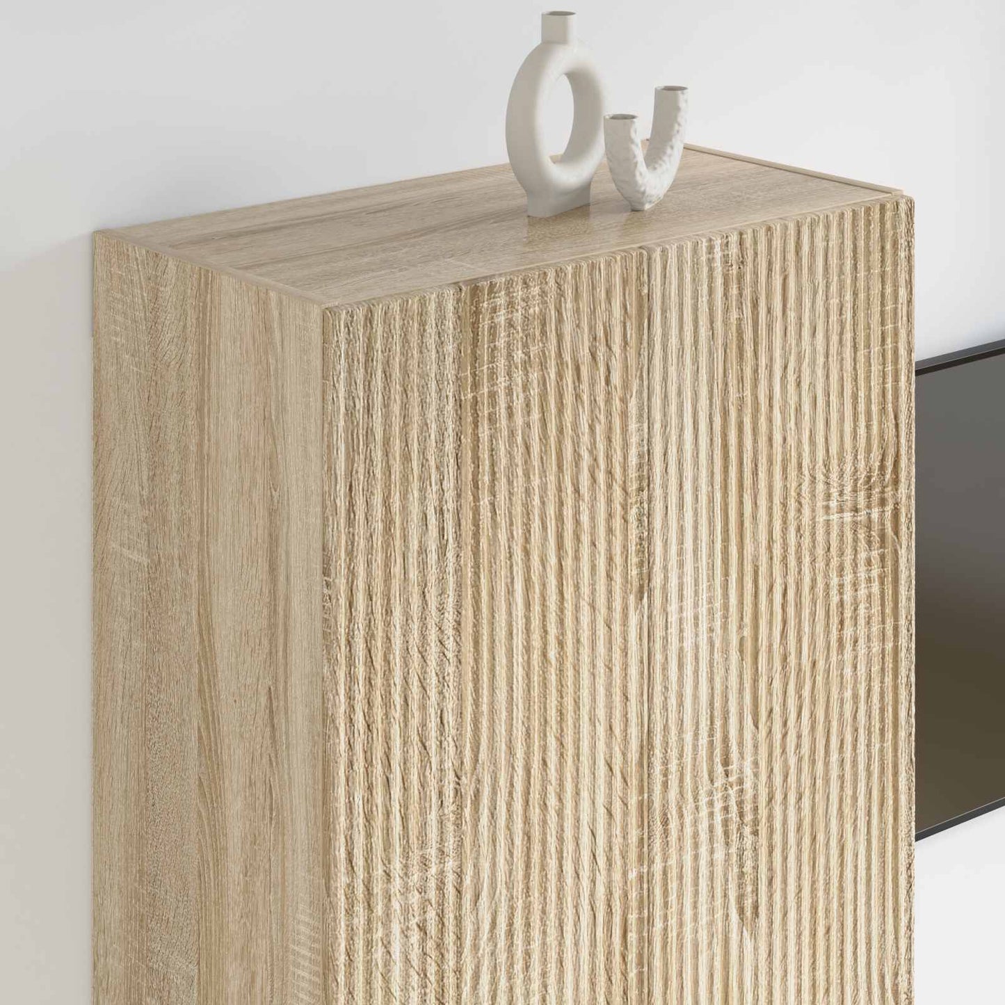 TV vægskab 59,5 x 31 x 100 cm Sonoma eg Konstrueret træ
