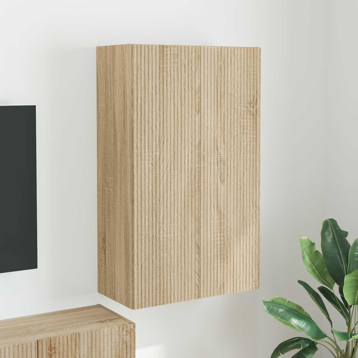 TV vægskab 59,5 x 31 x 100 cm Sonoma eg Konstrueret træ