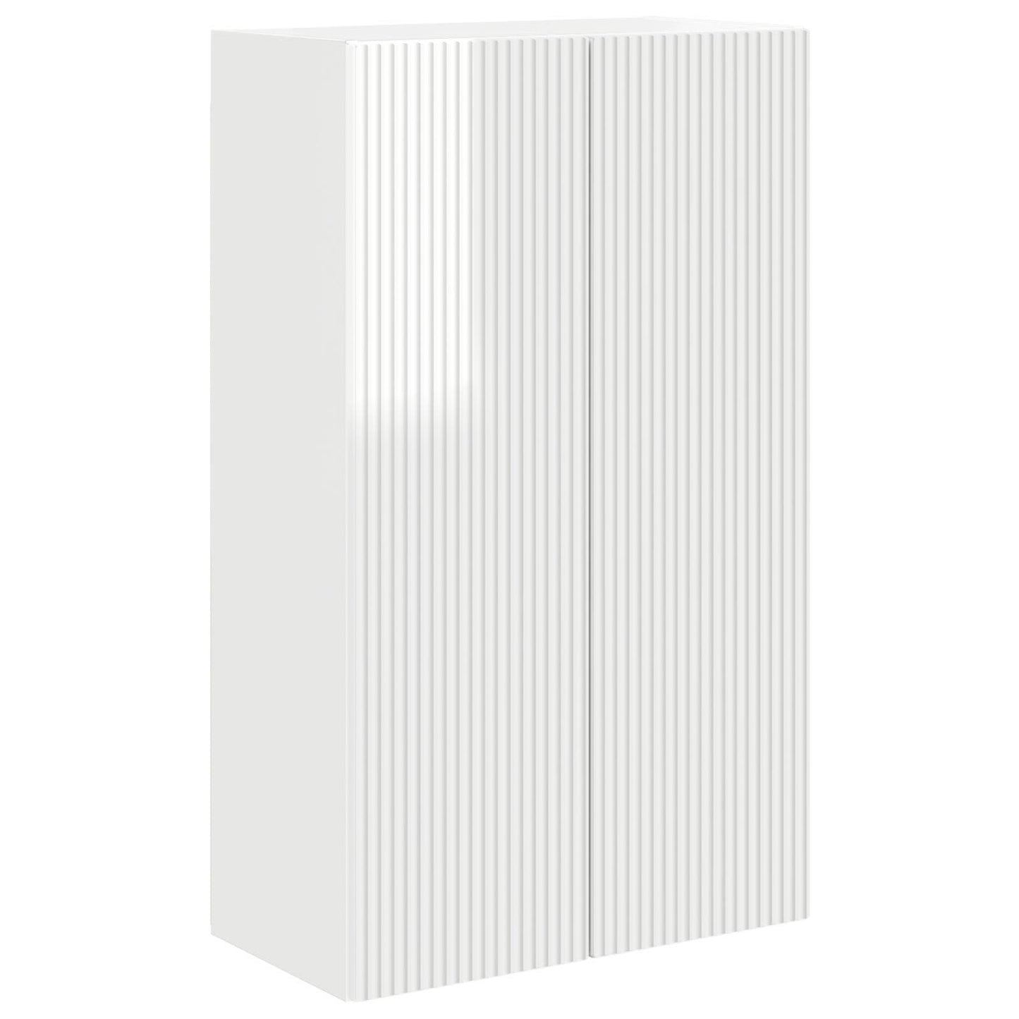 TV vægskab 59,5 x 31 x 100 cm Høj gloss hvid Konstrueret træ