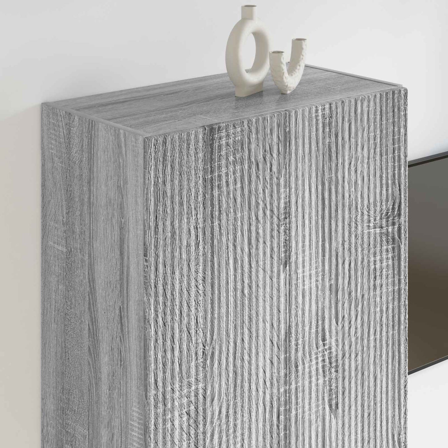 TV vægskab 59,5 x 31 x 100 cm Grå Sonoma Konstrueret træ