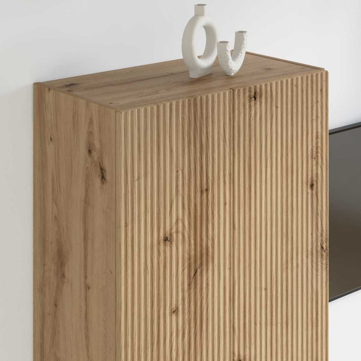 TV vægskab 59,5 x 31 x 100 cm Artisan Egetræ Konstrueret træ