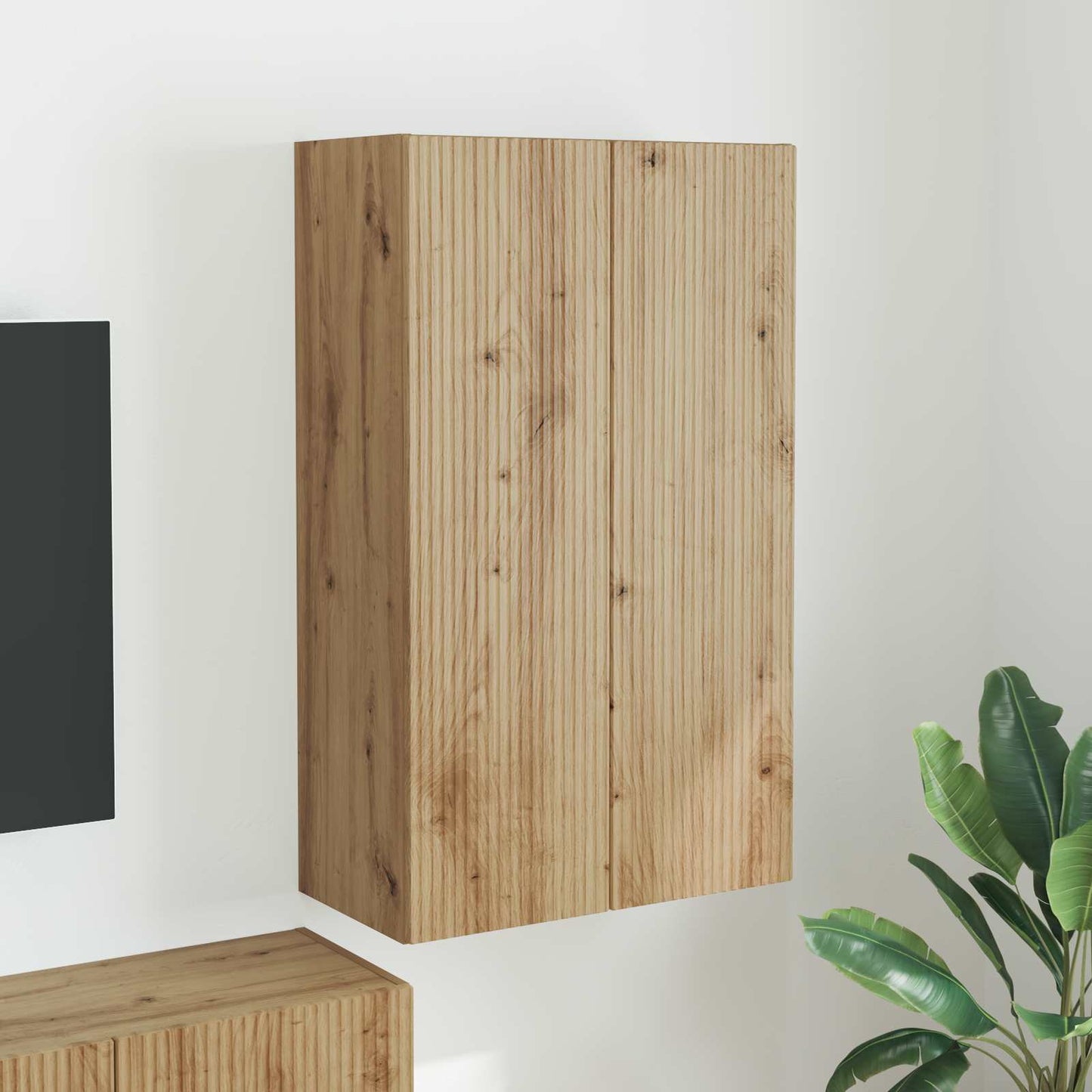TV vægskab 59,5 x 31 x 100 cm Artisan Egetræ Konstrueret træ