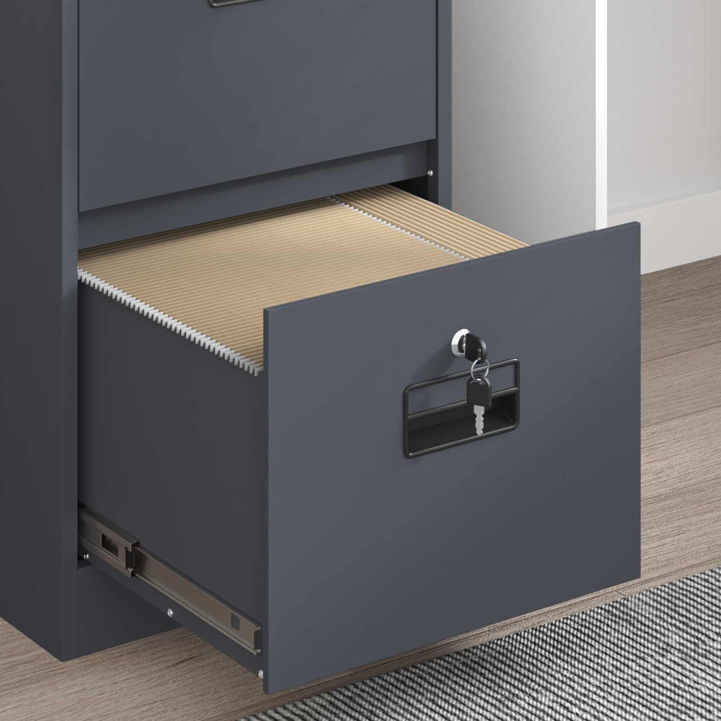 Fil kabinett Antracit 44 x 50 x 106,5 cm Koldvalset Stål