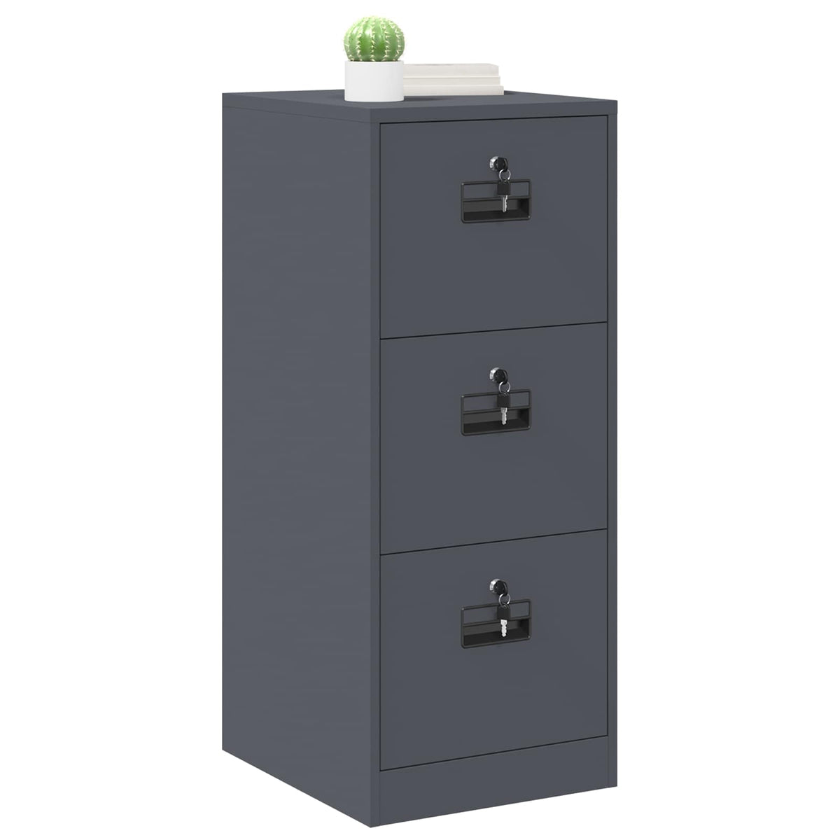 Fil kabinett Antracit 44 x 50 x 106,5 cm Koldvalset Stål