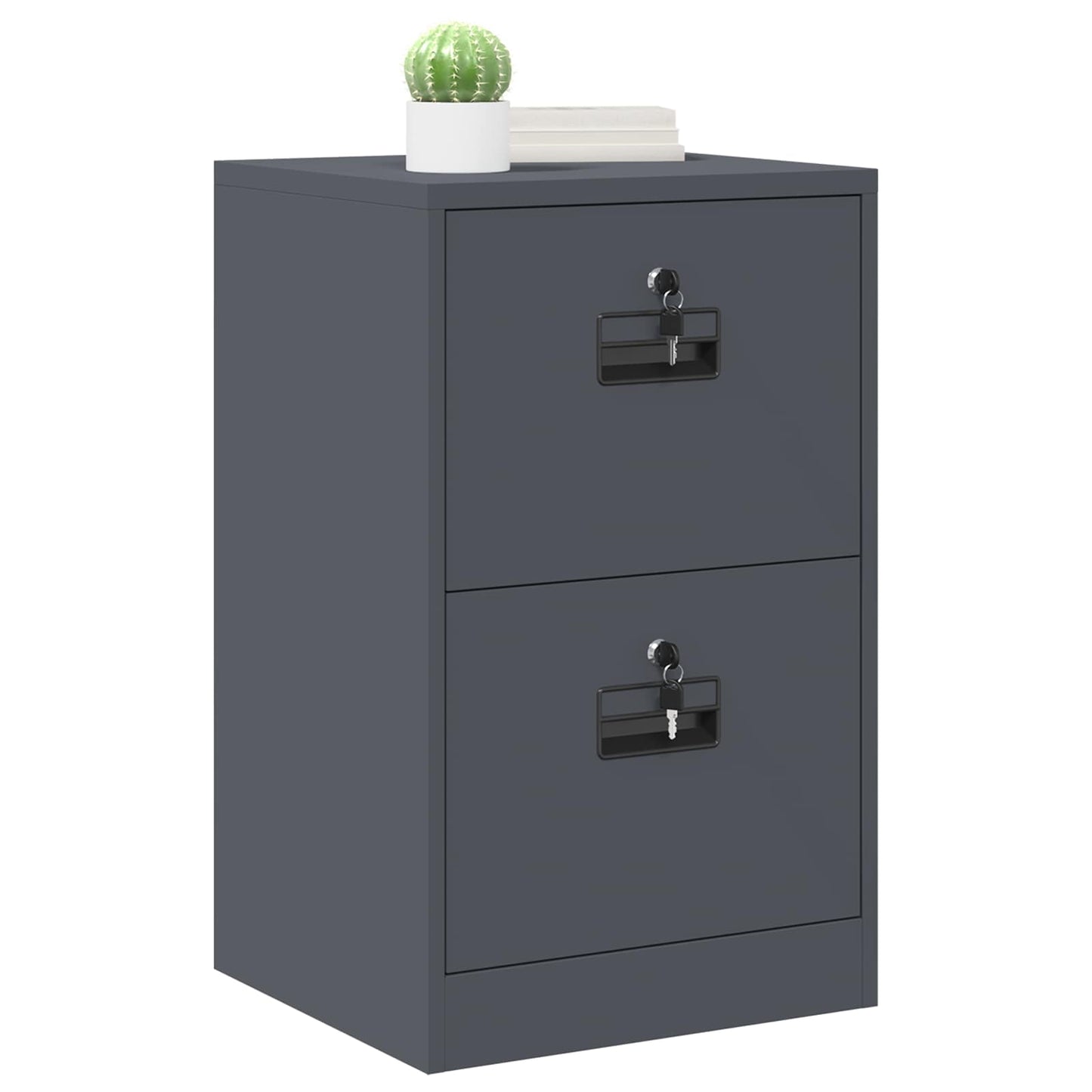 Fil kabinett Antracit 45,5 x 42 x 74,5 cm Koldvalset Stål