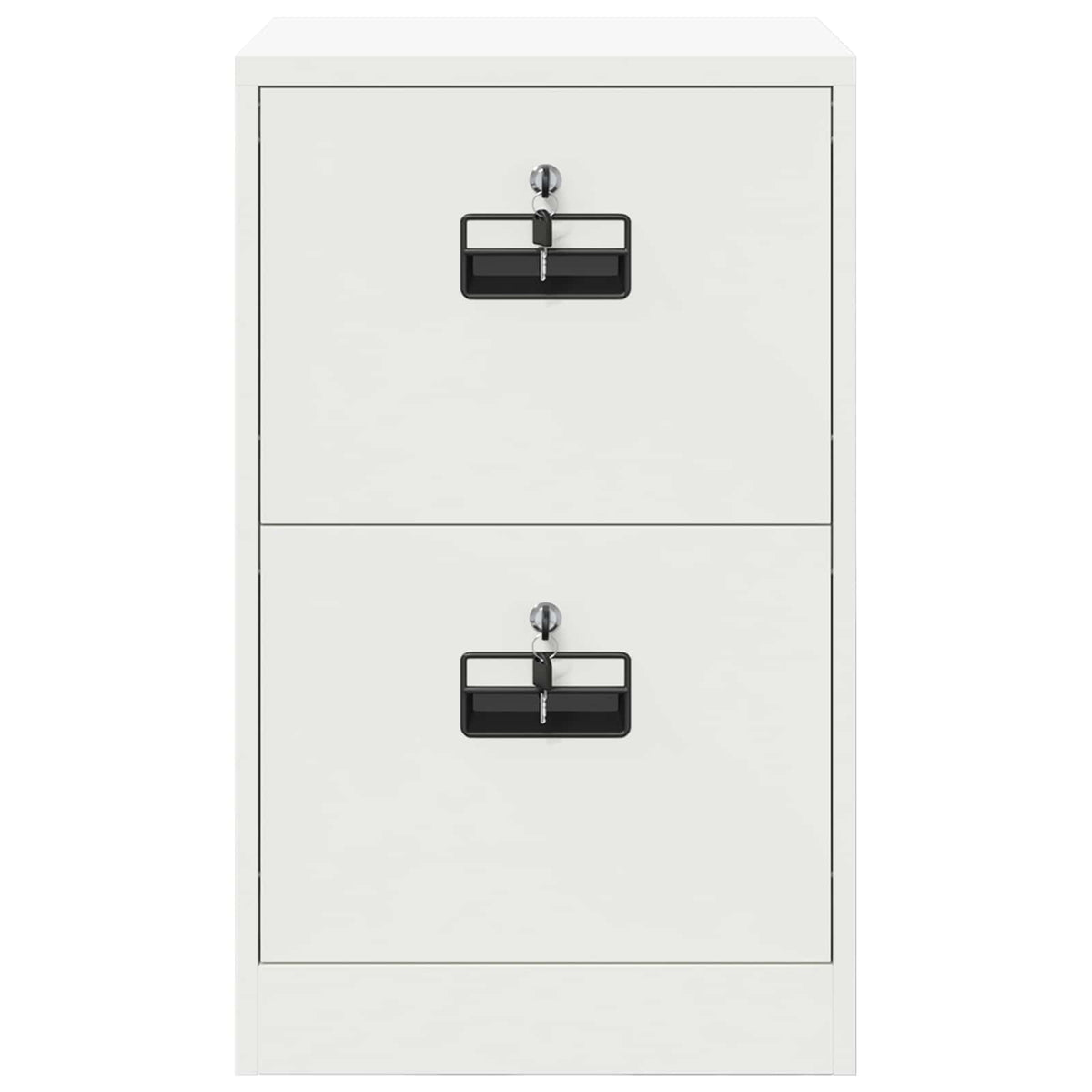 Fil kabinett med lås Hvid 45,5 x 42 x 74,5 cm Koldvalset Stål
