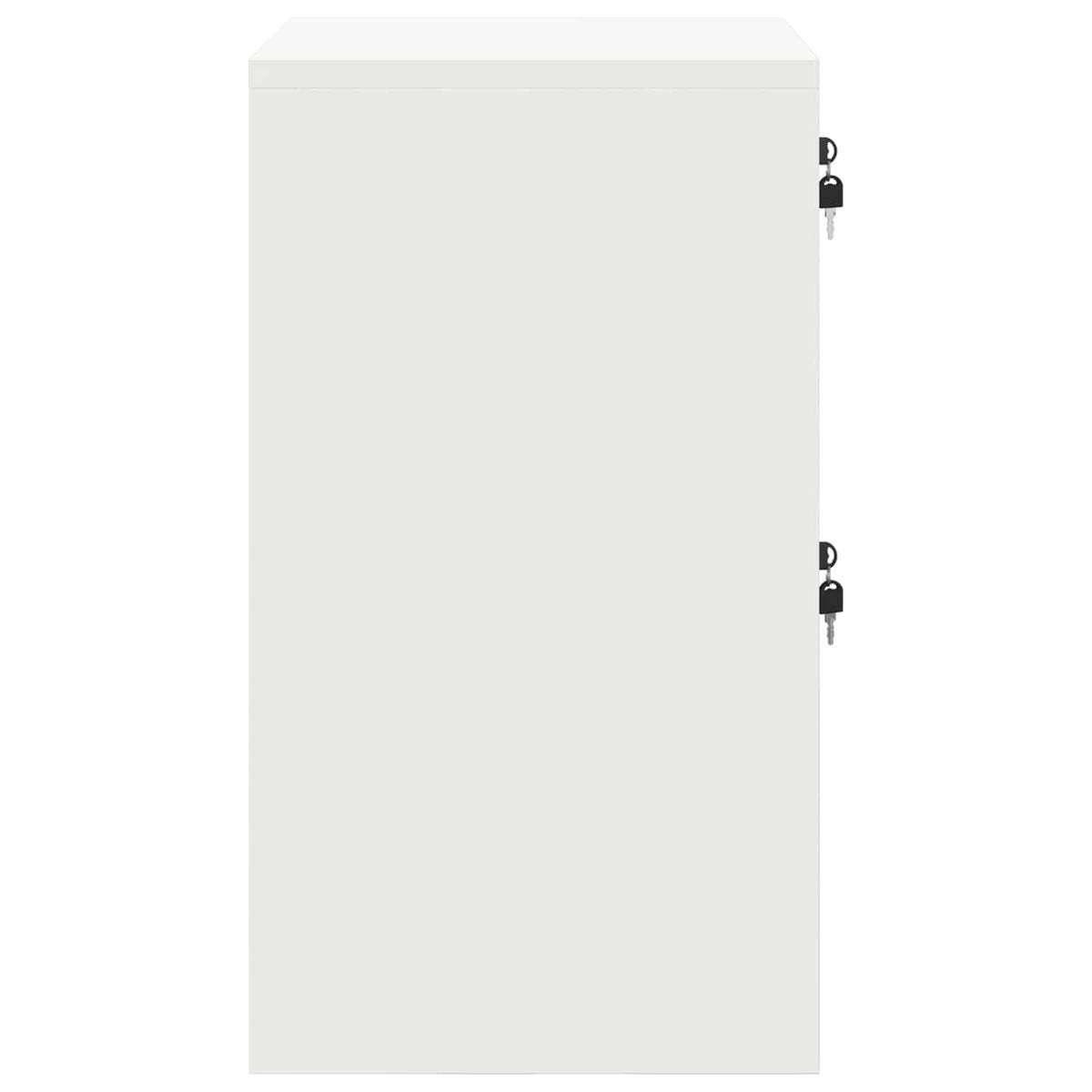 Fil kabinett med lås Hvid 45,5 x 42 x 74,5 cm Koldvalset Stål