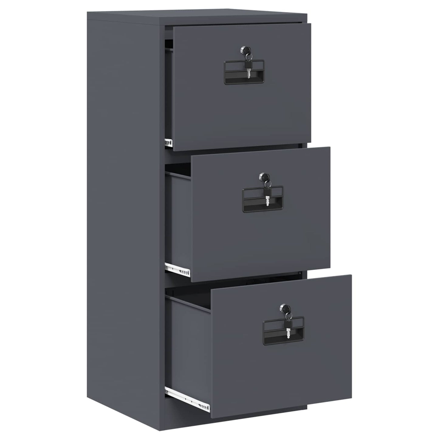 Fil kabinett Antracit 45,5 x 42 x 106,5 cm Koldvalset Stål