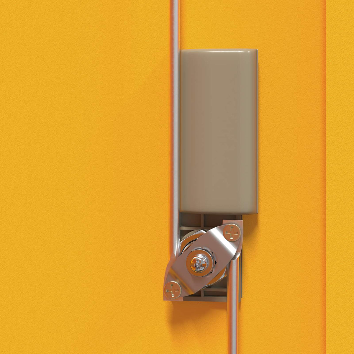 Opbevaringsskab Sennepsgul 80 x 40 x 90 cm Stål