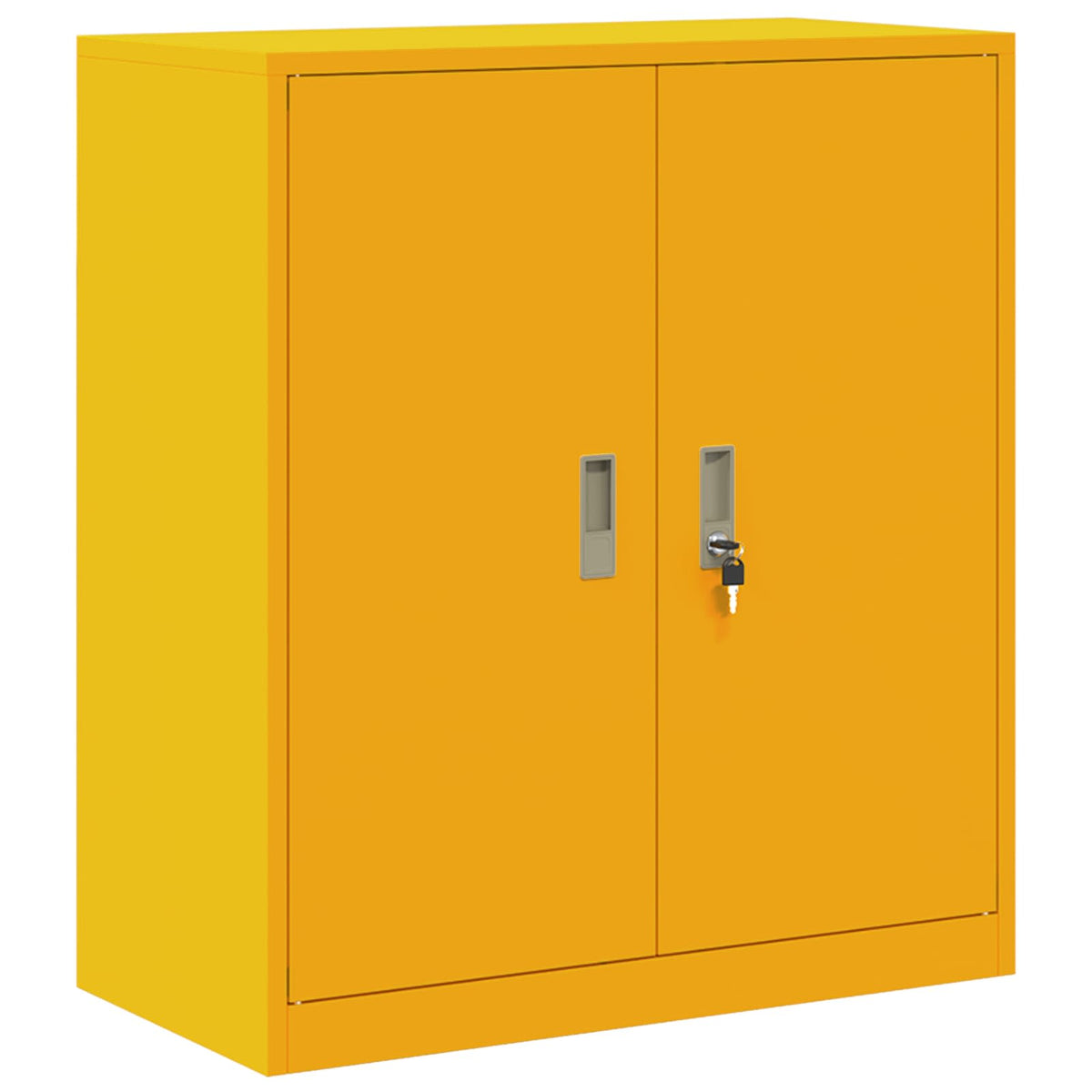 Opbevaringsskab Sennepsgul 80 x 40 x 90 cm Stål