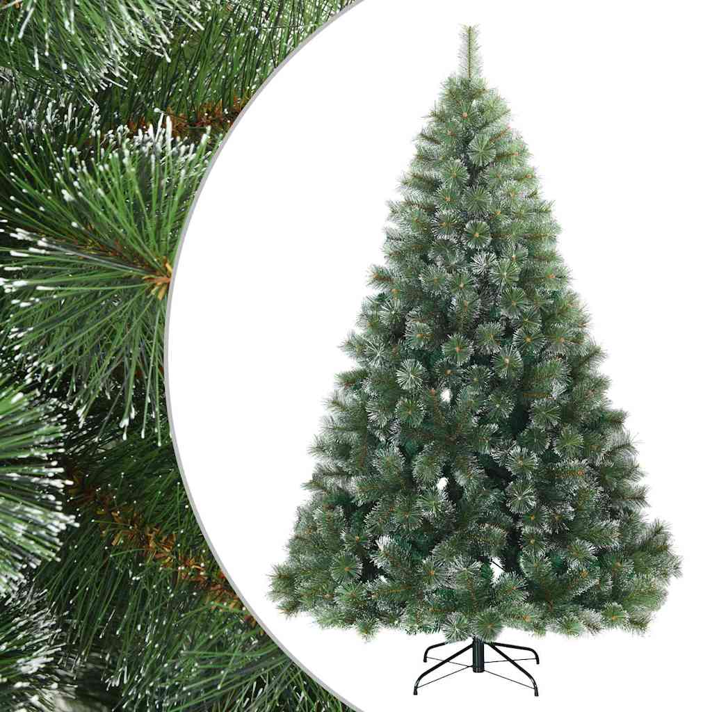 Kunstigt bøjelig juletræ snefløjtet Grøn 240 cm PVC, stål