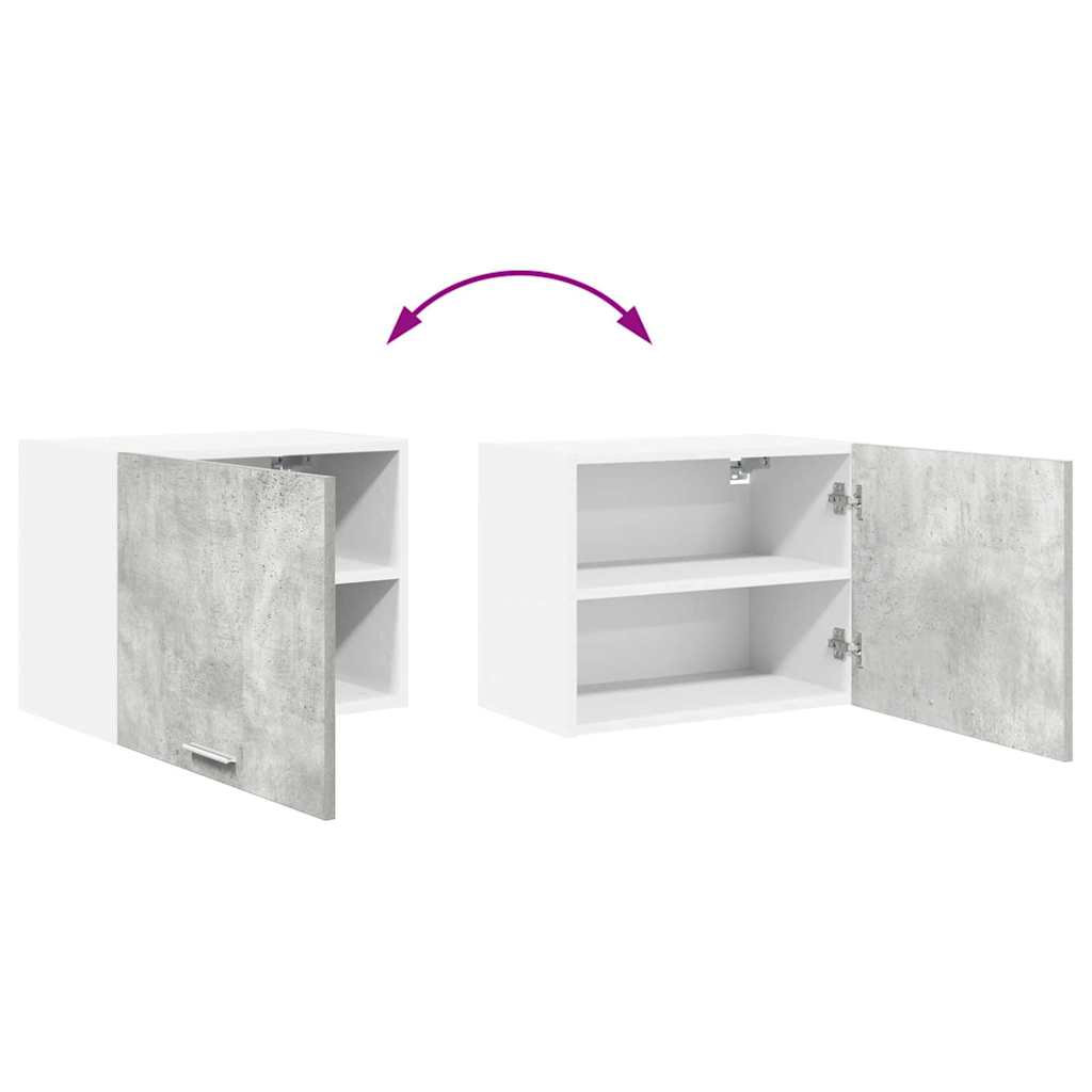 Hængeskab Beton grå og hvid 50 x 31 x 40 cm Konstrueret træ