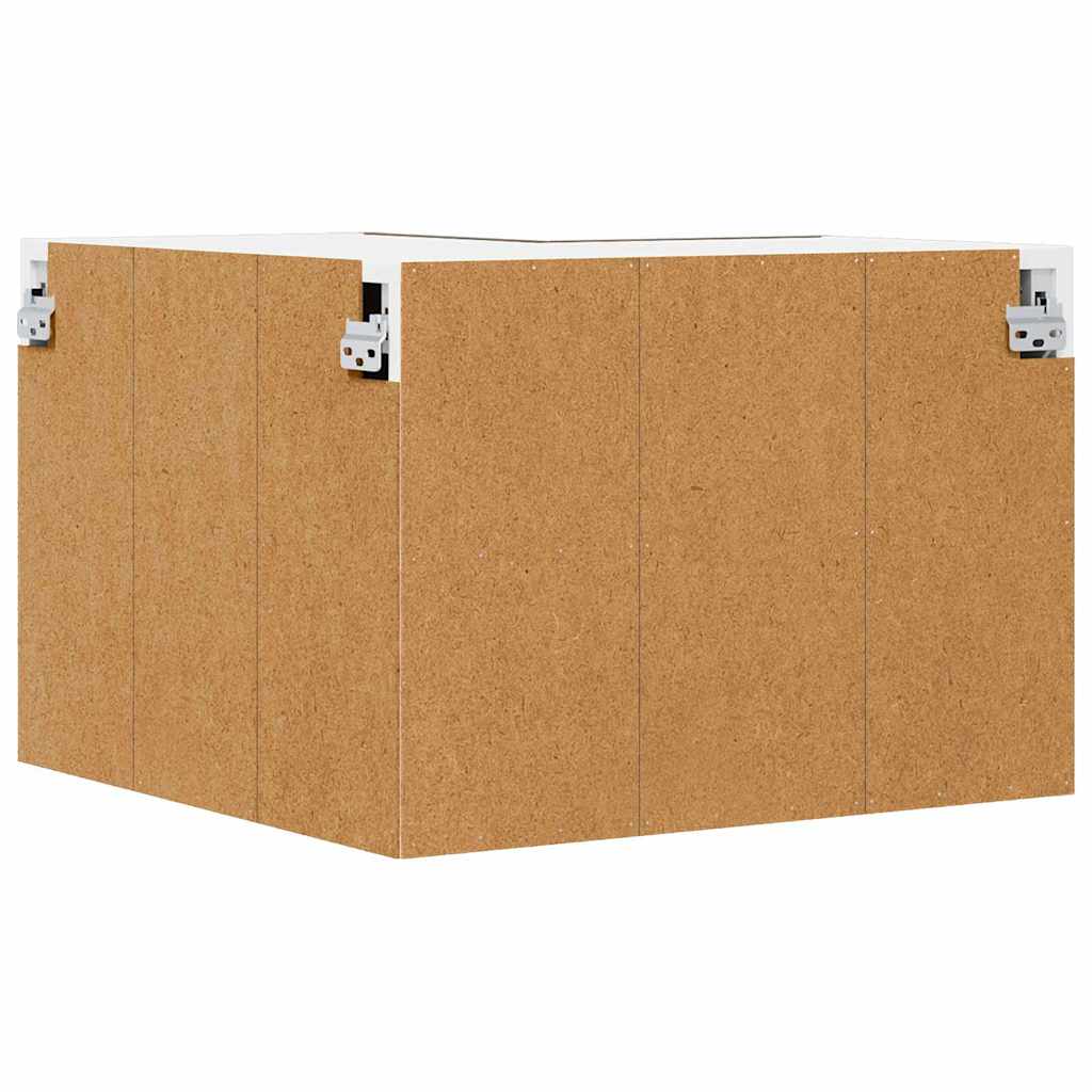 Hængeskab Røget Eg og Hvid 57 x 57 x 40 cm Konstrueret træ