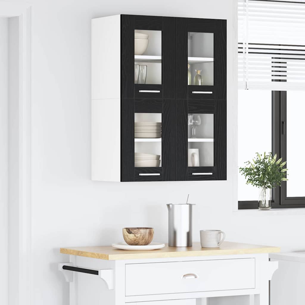 Hængeskab Sort eg 60 x 31 x 40 cm Konstrueret træ