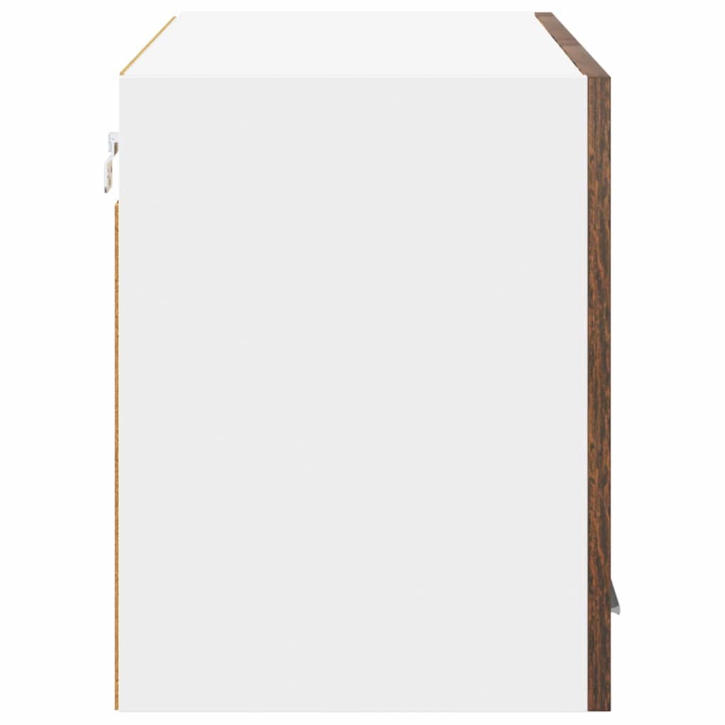 Hængeskab Røget Eg og Hvid 80 x 31 x 40 cm Konstrueret træ