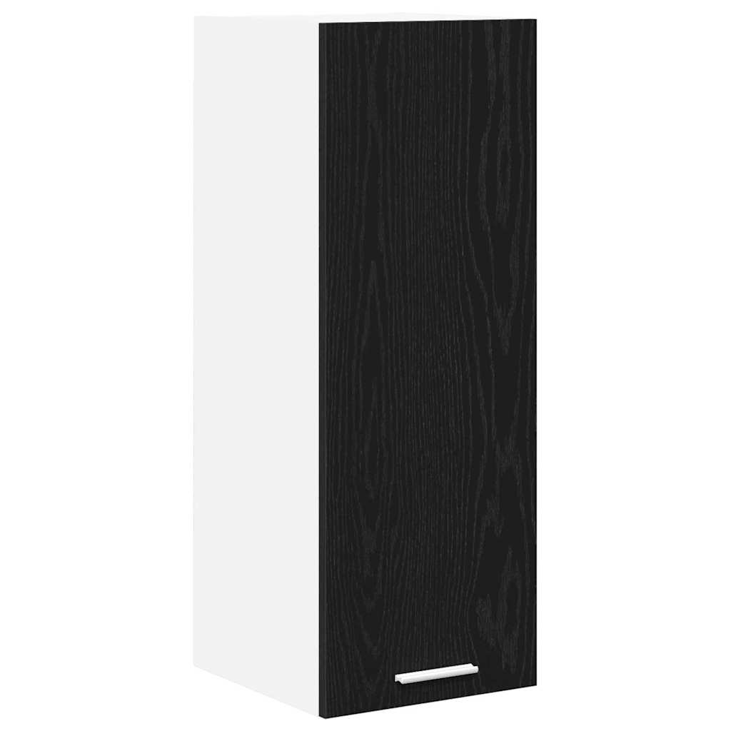 Hængeskab Sort Eg og Hvid 30 x 31 x 80 cm Konstrueret træ