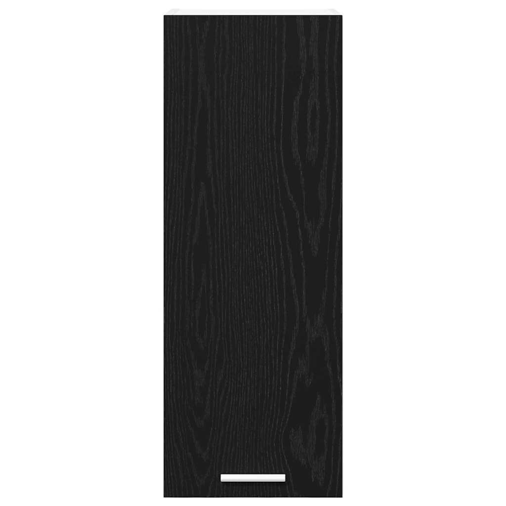 Hængeskab Sort Eg og Hvid 30 x 31 x 80 cm Konstrueret træ