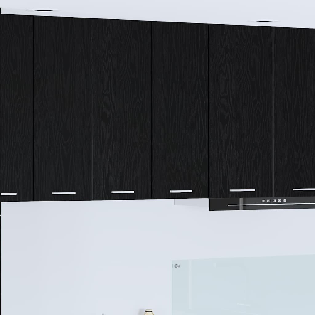 Hængeskab Sort eg 60 x 31 x 80 cm Konstrueret træ