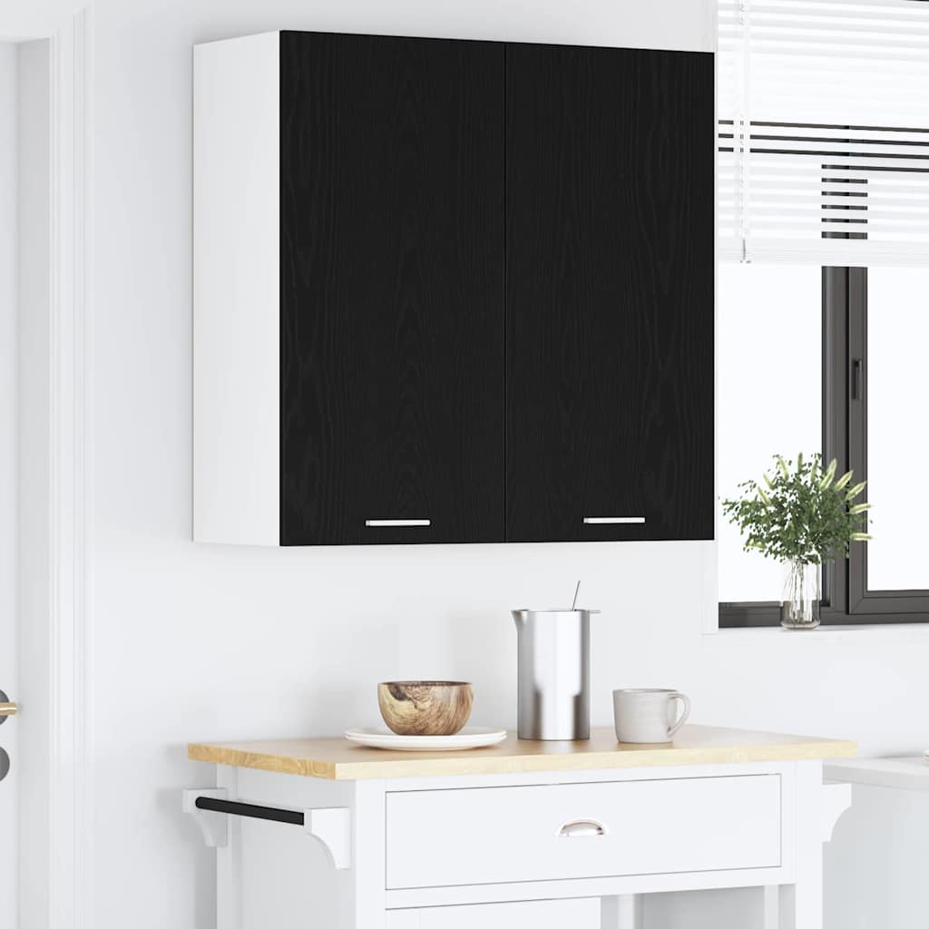 Hængeskab Sort eg 80 x 31 x 80 cm Konstrueret træ