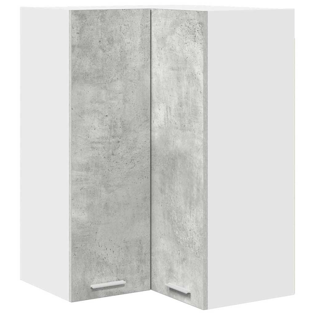 Hængeskab Beton grå og hvid 57 x 57 x 80 cm Konstrueret træ