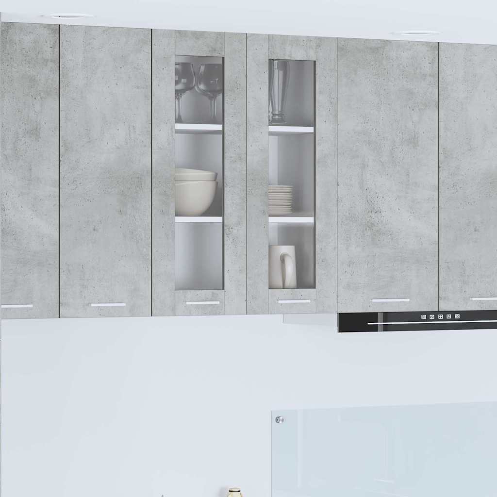 Hængeskab Beton Grå 60 x 31 x 80 cm Konstrueret træ