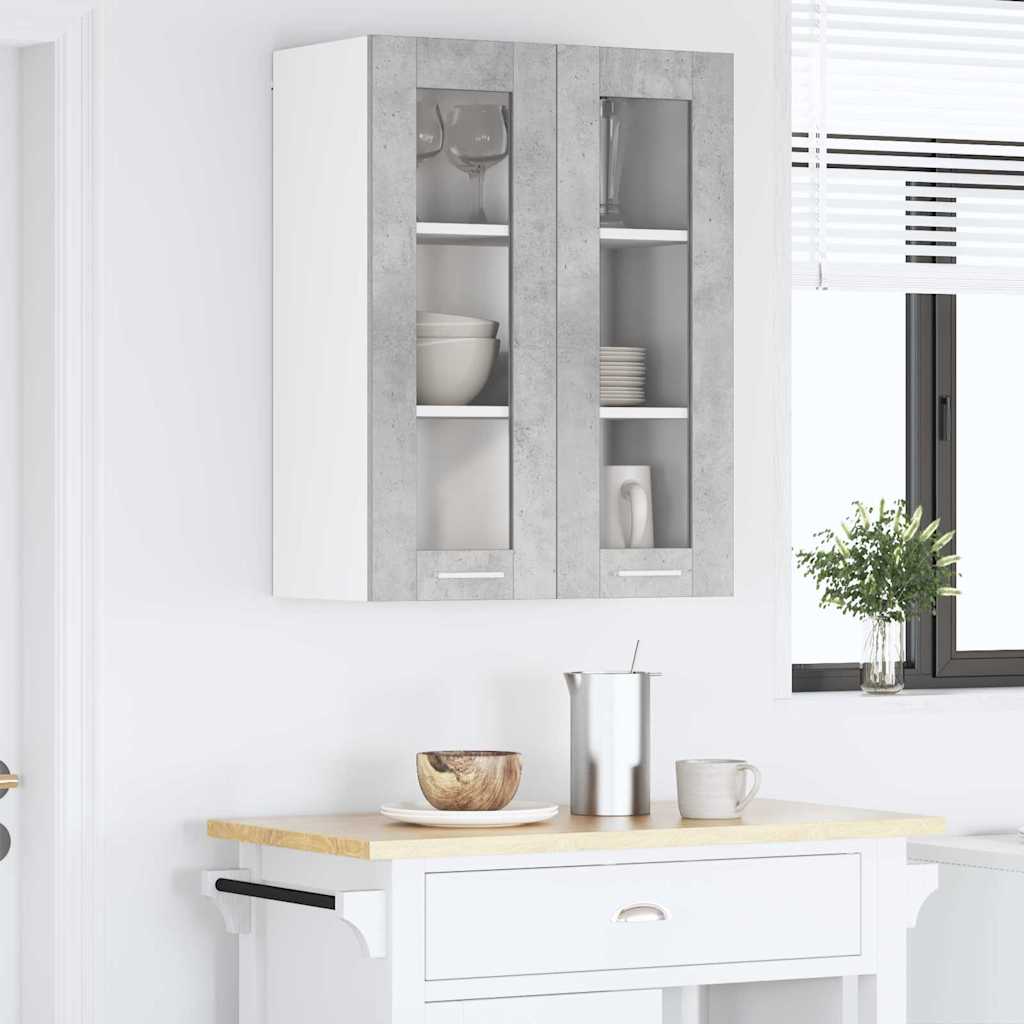Hængeskab Beton Grå 60 x 31 x 80 cm Konstrueret træ