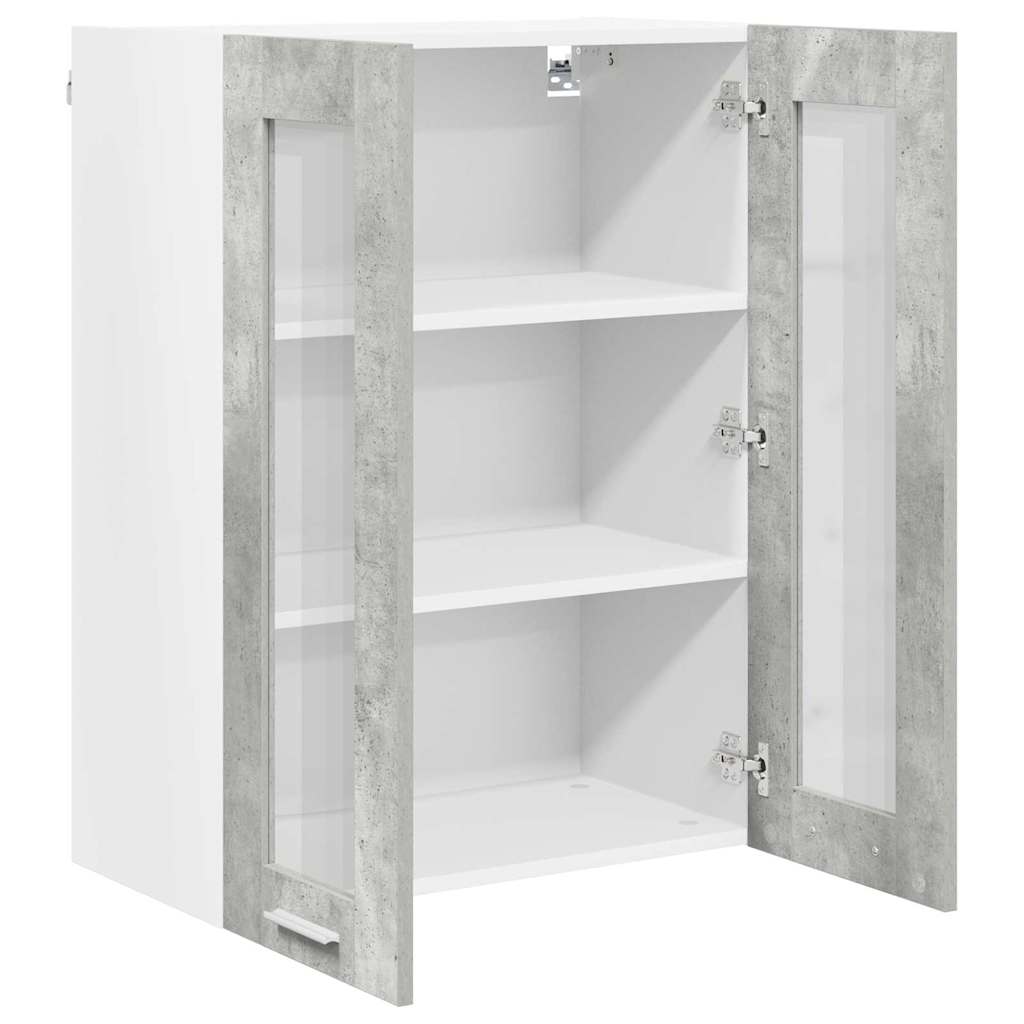 Hængeskab Beton Grå 60 x 31 x 80 cm Konstrueret træ