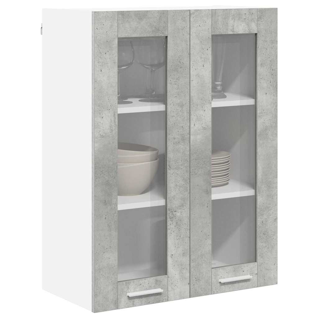 Hængeskab Beton Grå 60 x 31 x 80 cm Konstrueret træ