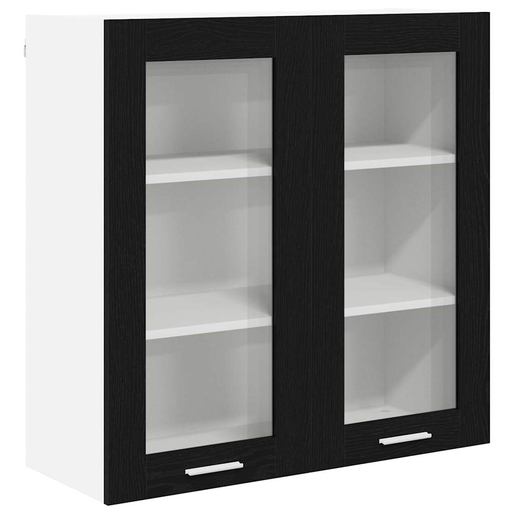 Hængeskab Sort eg 80 x 31 x 80 cm Konstrueret træ