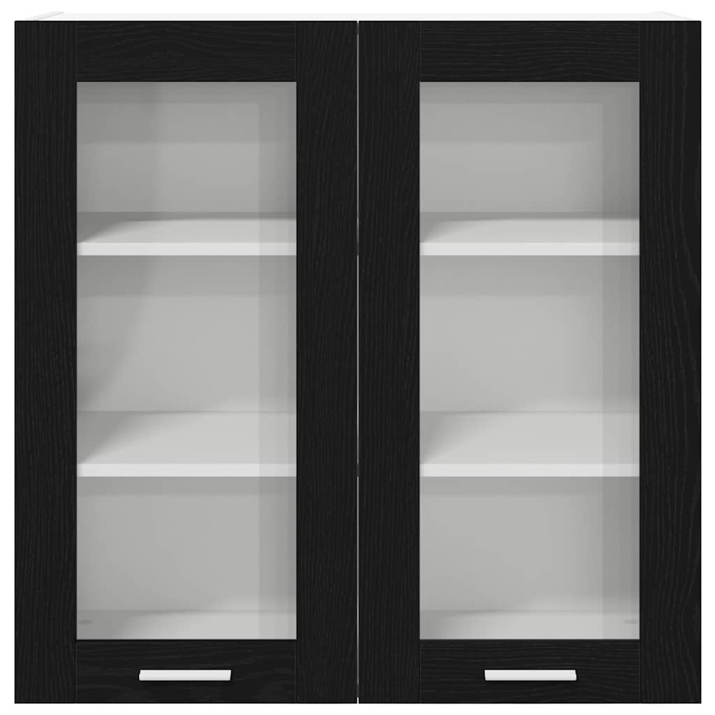 Hængeskab Sort eg 80 x 31 x 80 cm Konstrueret træ