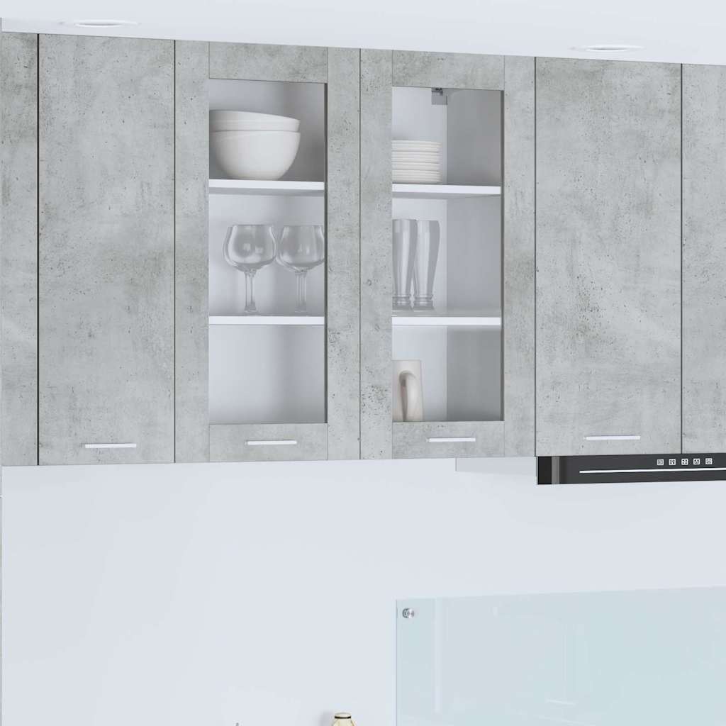 Hængeskab Beton Grå 80 x 31 x 80 cm Konstrueret træ