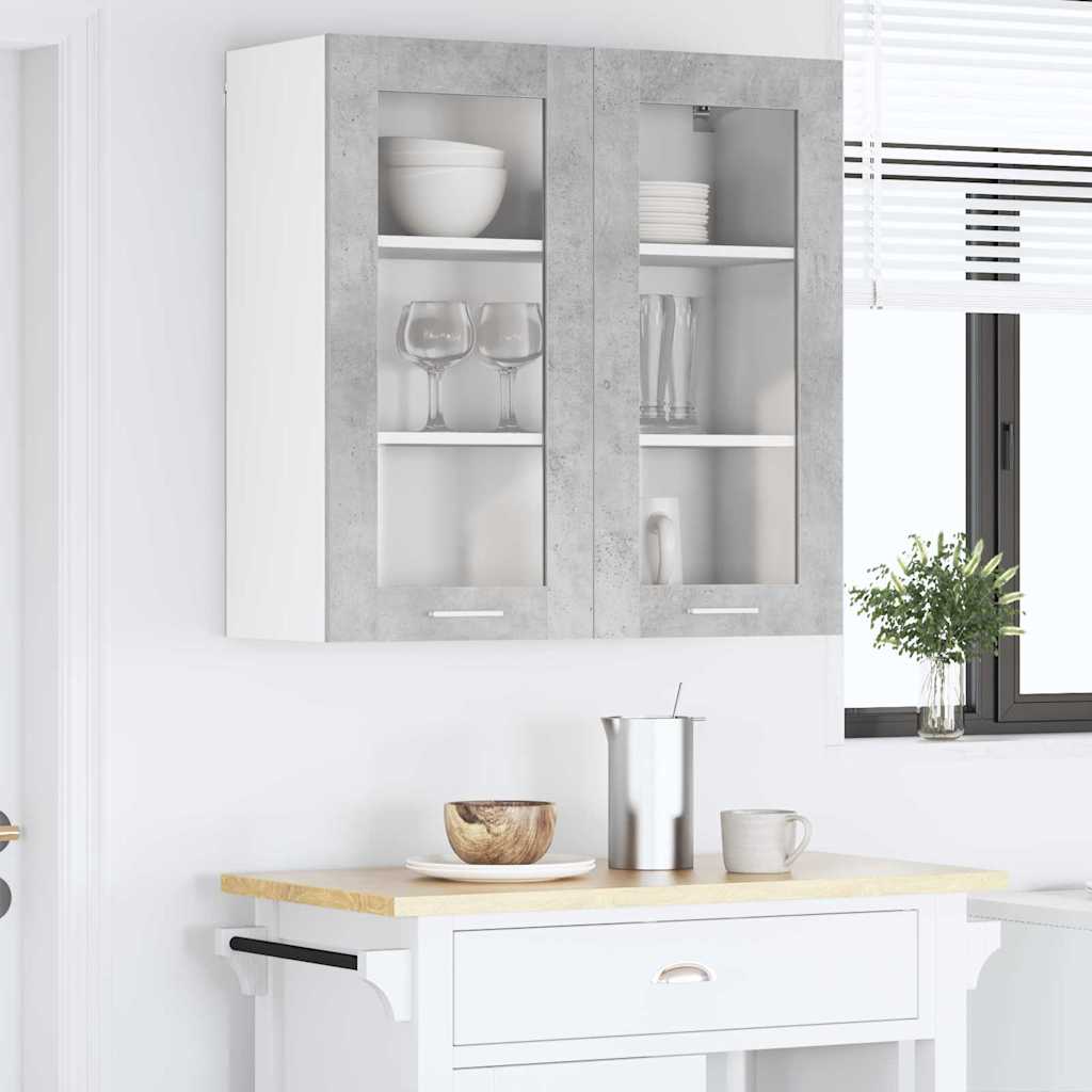 Hængeskab Beton Grå 80 x 31 x 80 cm Konstrueret træ