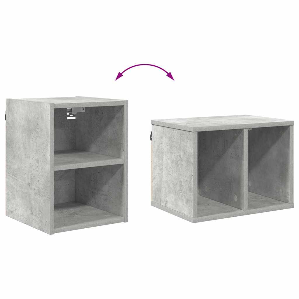Hængeskab Beton Grå 30 x 29,5 x 40 cm Konstrueret træ